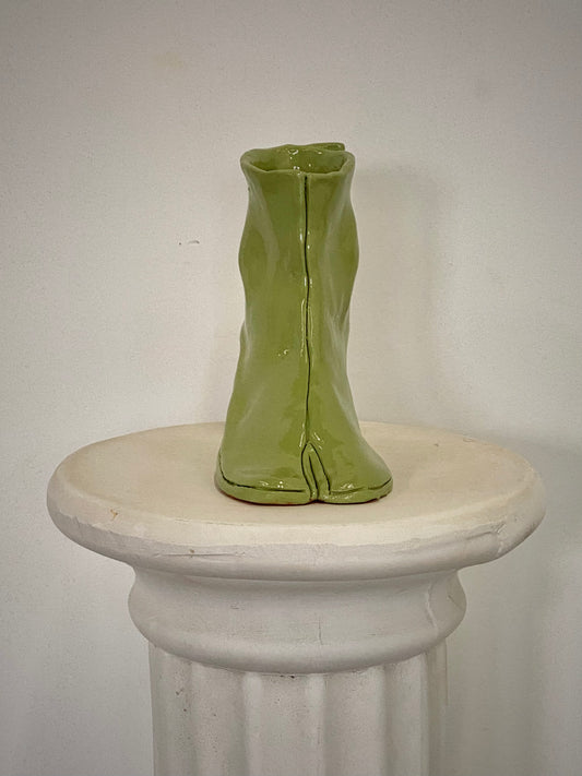 gloss sage  - tabi ankle boot vase